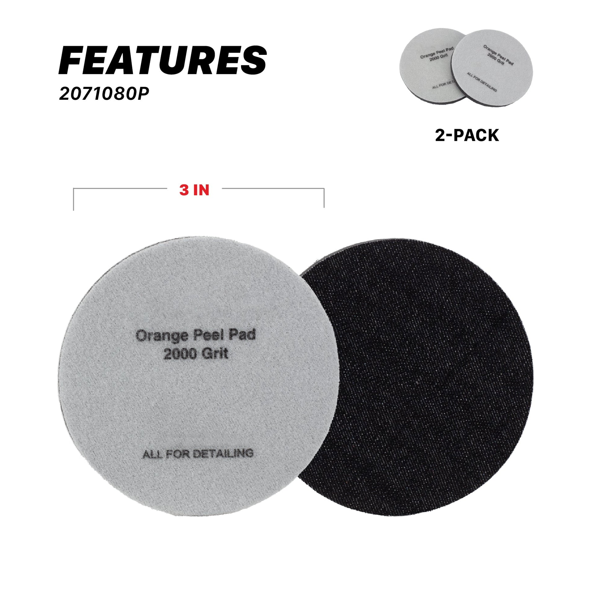 Orange Peel Pads - 2000, 3000 Grit (2 Pack) by MaxshineUSA