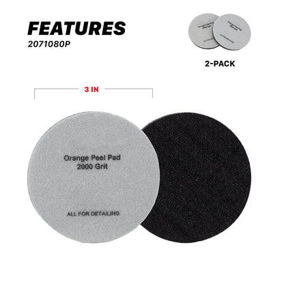 Orange Peel Pads - 2000, 3000 Grit (2 Pack) by MaxshineUSA