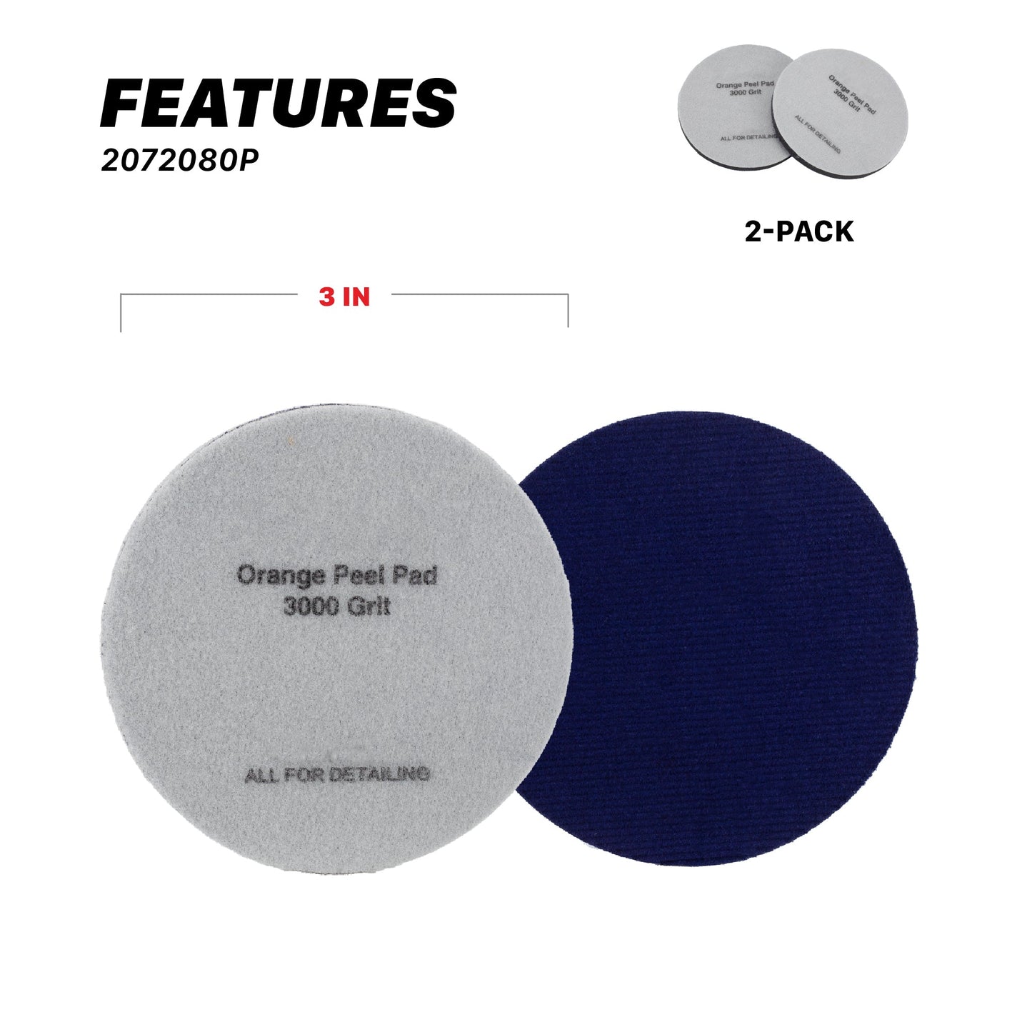 Orange Peel Pads - 2000, 3000 Grit (2 Pack) by MaxshineUSA