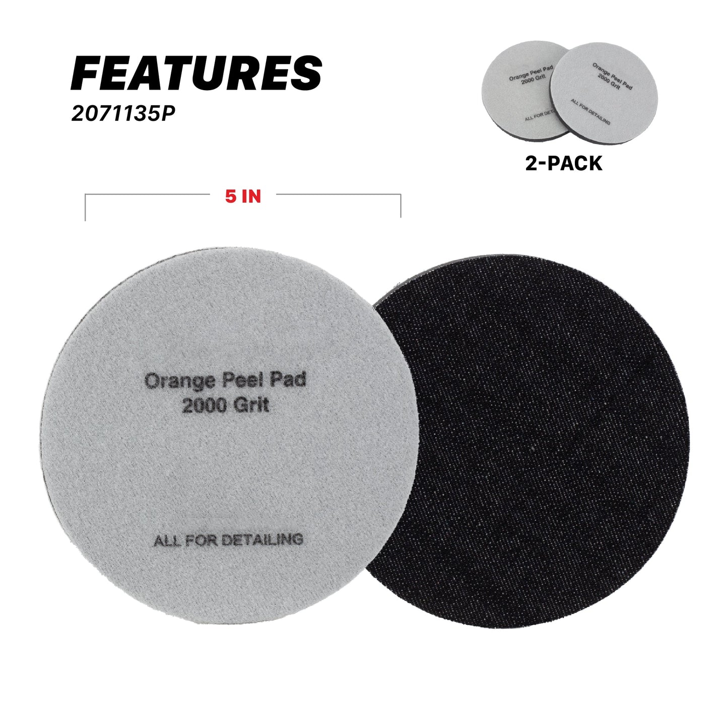 Orange Peel Pads - 2000, 3000 Grit (2 Pack) by MaxshineUSA