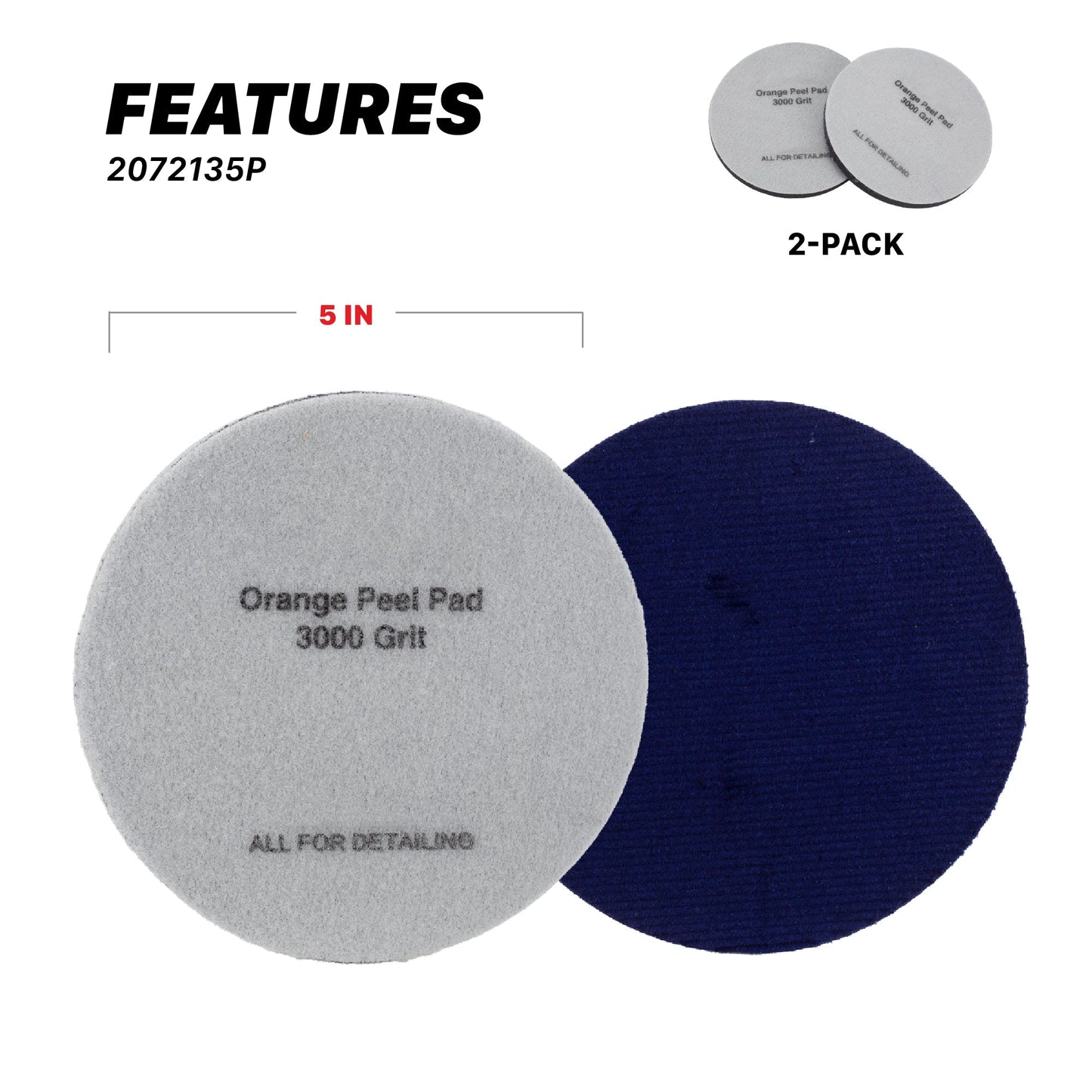 Orange Peel Pads - 2000, 3000 Grit (2 Pack) by MaxshineUSA