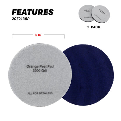 Orange Peel Pads - 2000, 3000 Grit (2 Pack) by MaxshineUSA