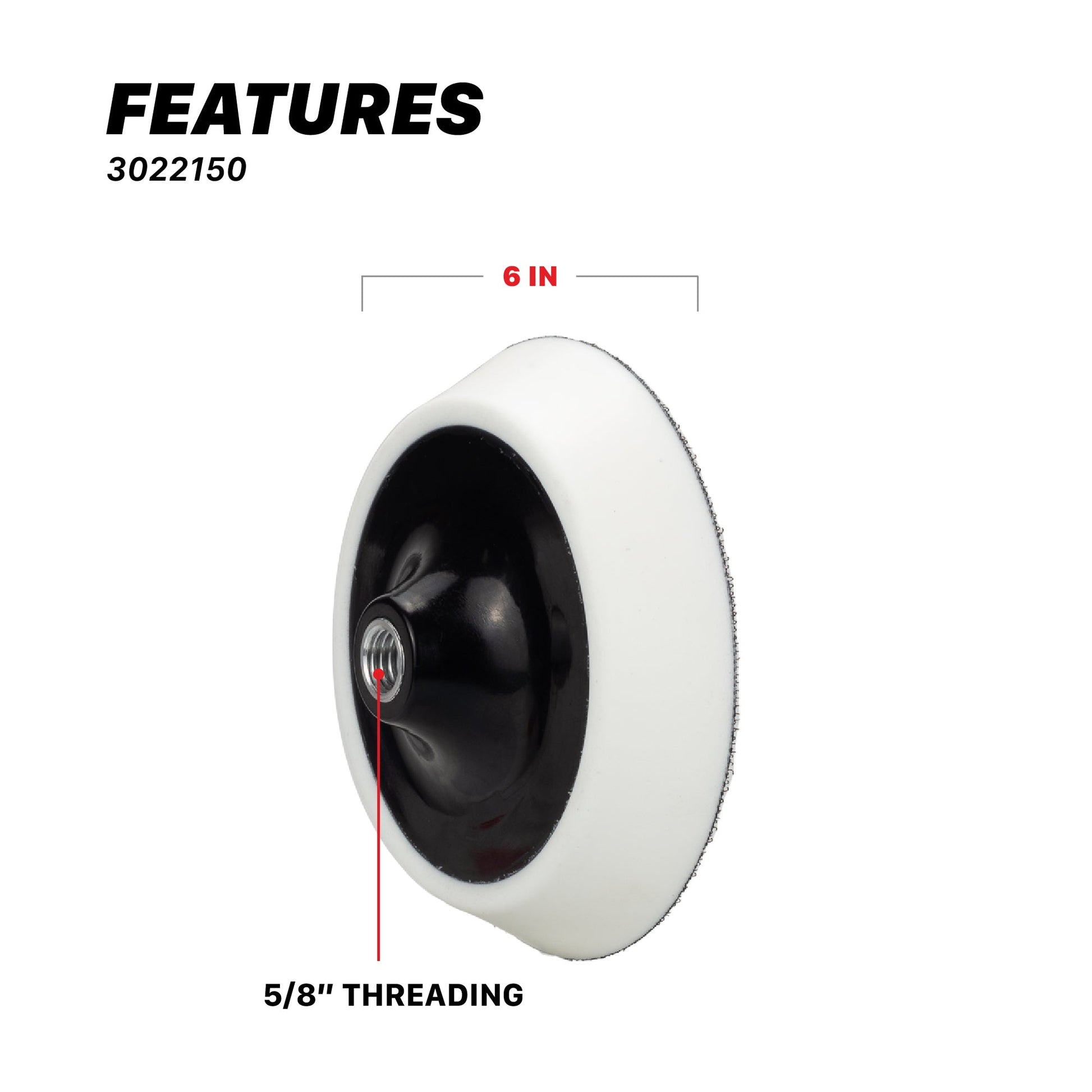 Firm Foam Rotary Polisher Backing Plates - 2in, 3in, 5in, 6in by MaxshineUSA