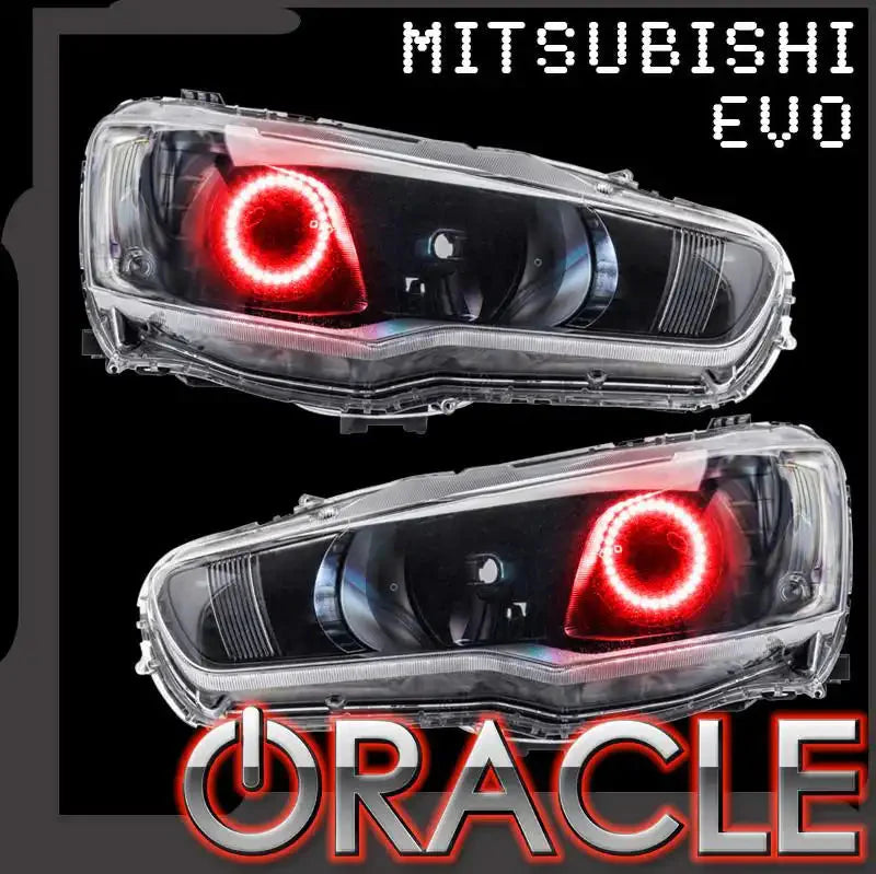 ORACLE Lighting 2008-2016 Mitsubishi EVO LED Headlight Halo Kit - Projector/HID by ORACLE Lighting