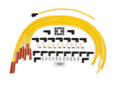 Spark Plug Wire Set - 8mm - Yellow with Orange Straight Boots by ACCEL