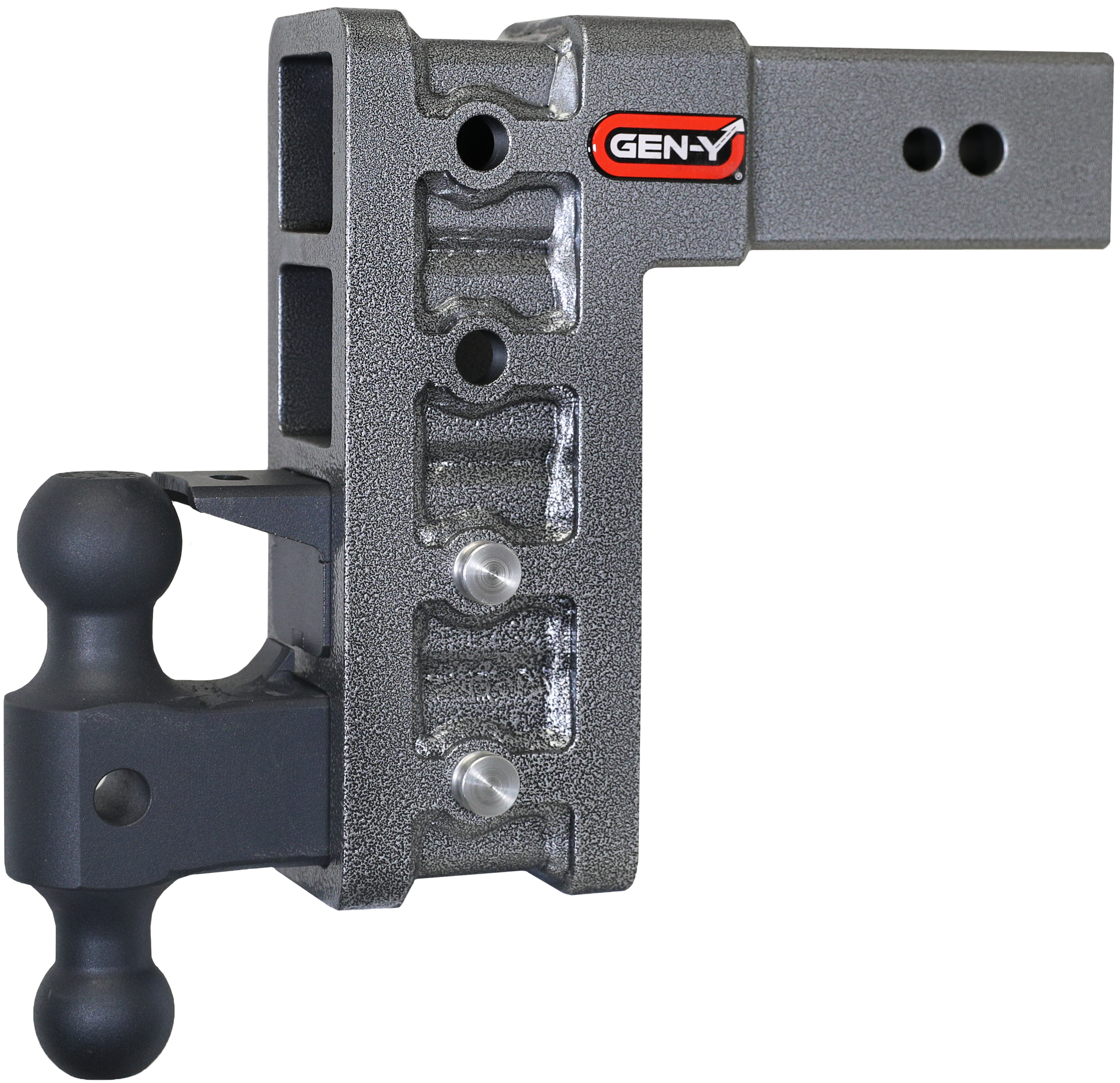 MEGA-DUTY 3" Shank 9" Drop 3.5K TW 32K Hitch with Dual-Ball & Pintle Lock by GEN-Y Hitch