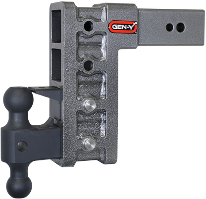 MEGA-DUTY 3" Shank 9" Drop 3.5K TW 32K Hitch with Dual-Ball & Pintle Lock by GEN-Y Hitch