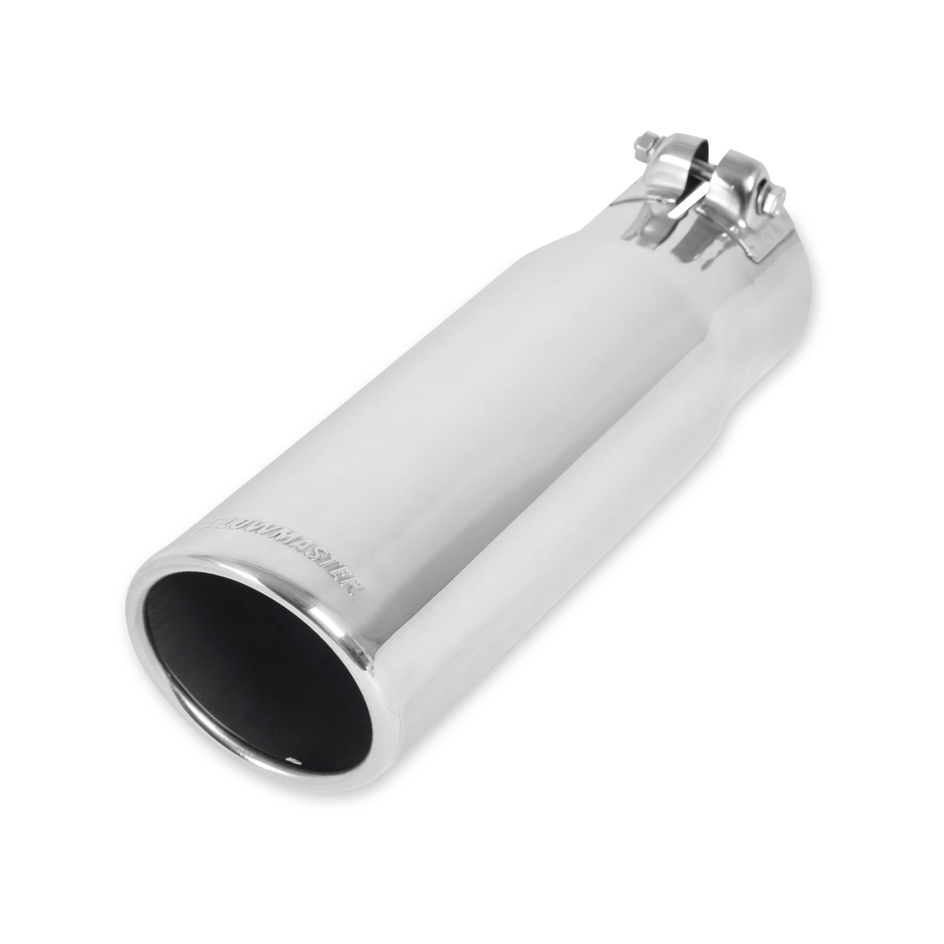 Exhaust Tip - 3.50 in. Rolled Angle Polished SS Fits 3.00 in. Tubing - clamp on by Flowmaster