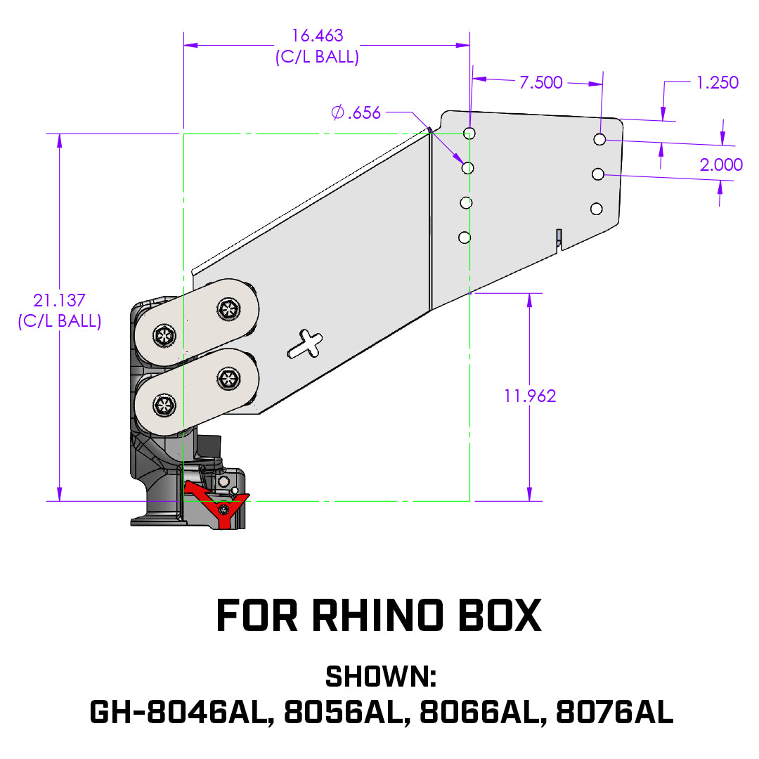 TORSION-FLEX SnapLatch Rhino 5th Pin Box Goose 2 5/16" Coupler 2K-4.5K pin 30K by GEN-Y Hitch