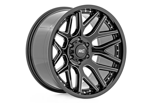 Rough Country 95 Series Wheel Gloss Black W/ Machine by Rough Country