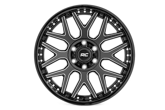 Rough Country 95 Series Wheel Gloss Black W/ Machine by Rough Country