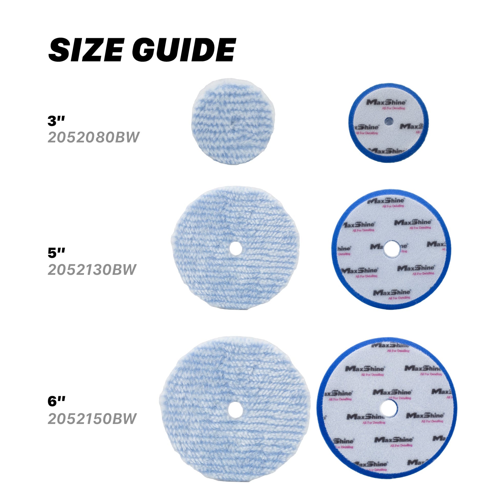 Synthetic Wool Pads - 3in, 5in, 6in by MaxshineUSA