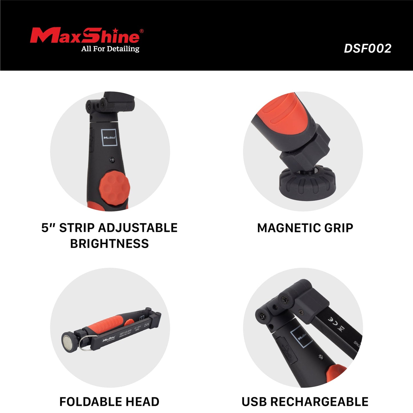 Foldable Paint Inspection Swirl Light by MaxshineUSA