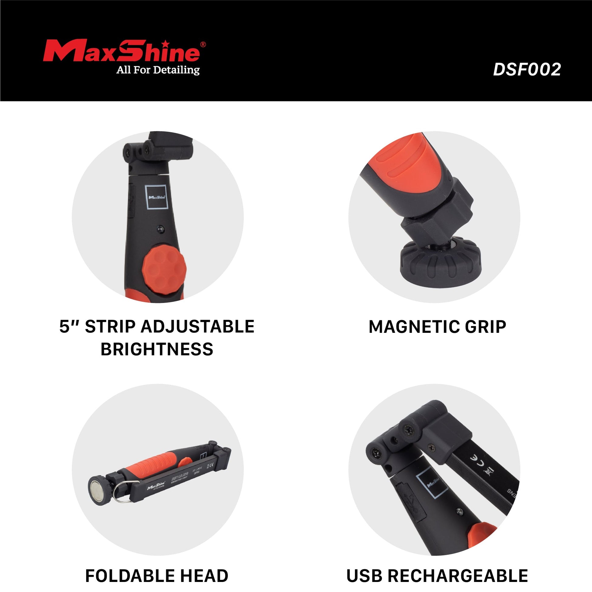Foldable Paint Inspection Swirl Light by MaxshineUSA