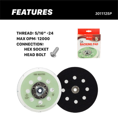 6 inch DA Backing Plates | Pro Series Dual Action Backing Plates - M15 Pro, M21 Pro by MaxshineUSA