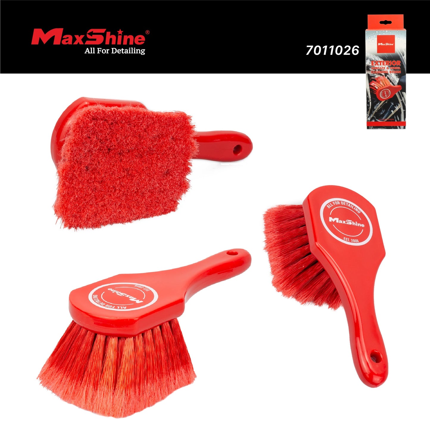 Car Wheel Brush | Exterior Surface and Wheel Cleaning Brush by MaxshineUSA