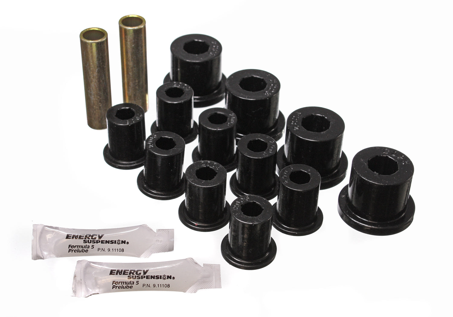Leaf Spring Bushing Set; Black; Rear; Performance Polyurethane; by Energy Suspension