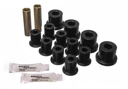 Leaf Spring Bushing Set; Black; Rear; Performance Polyurethane; by Energy Suspension