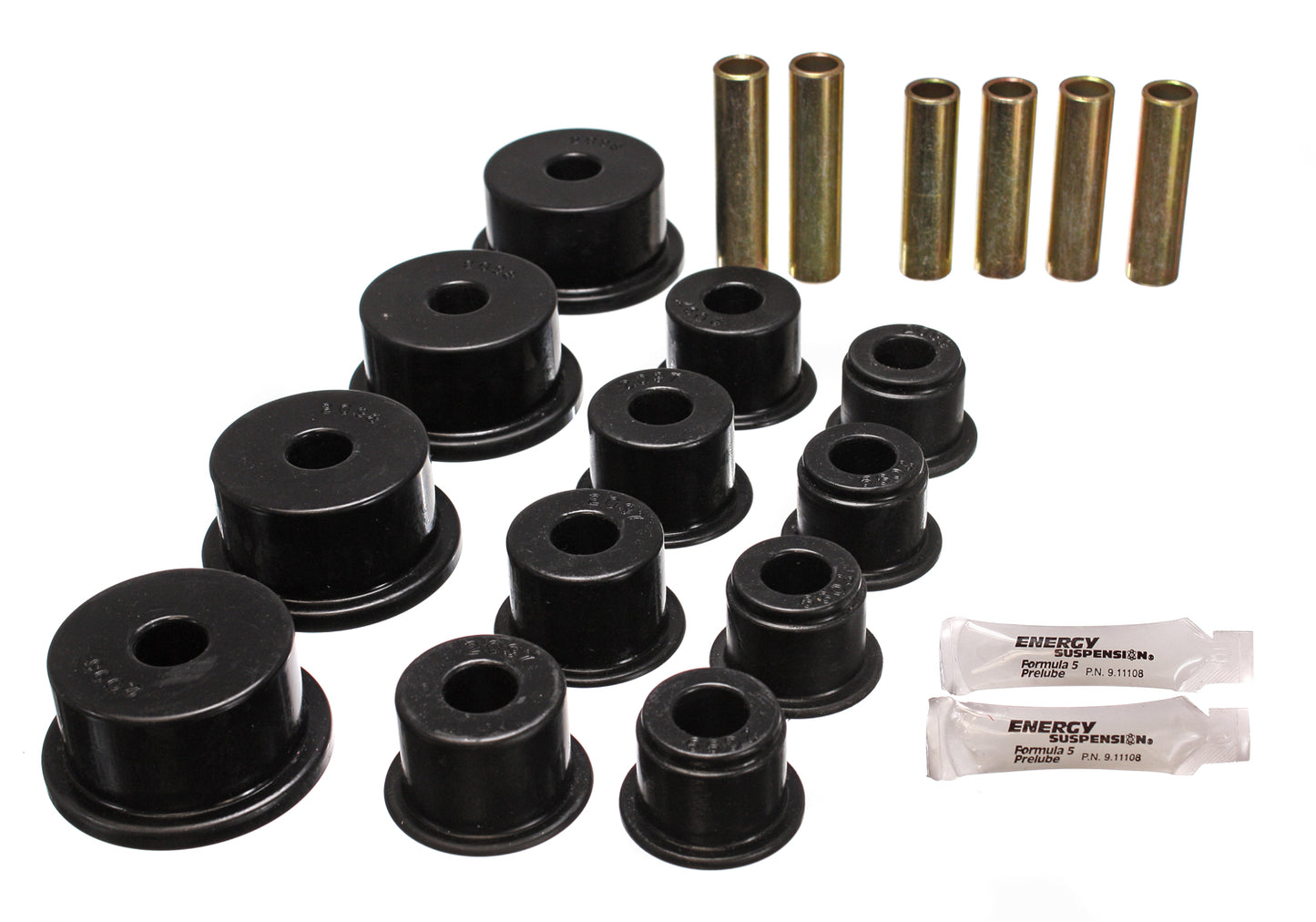 Leaf Spring Bushing Set; Black; Rear; Performance Polyurethane; by Energy Suspension