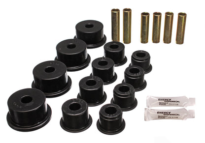 Leaf Spring Bushing Set; Black; Rear; Performance Polyurethane; by Energy Suspension