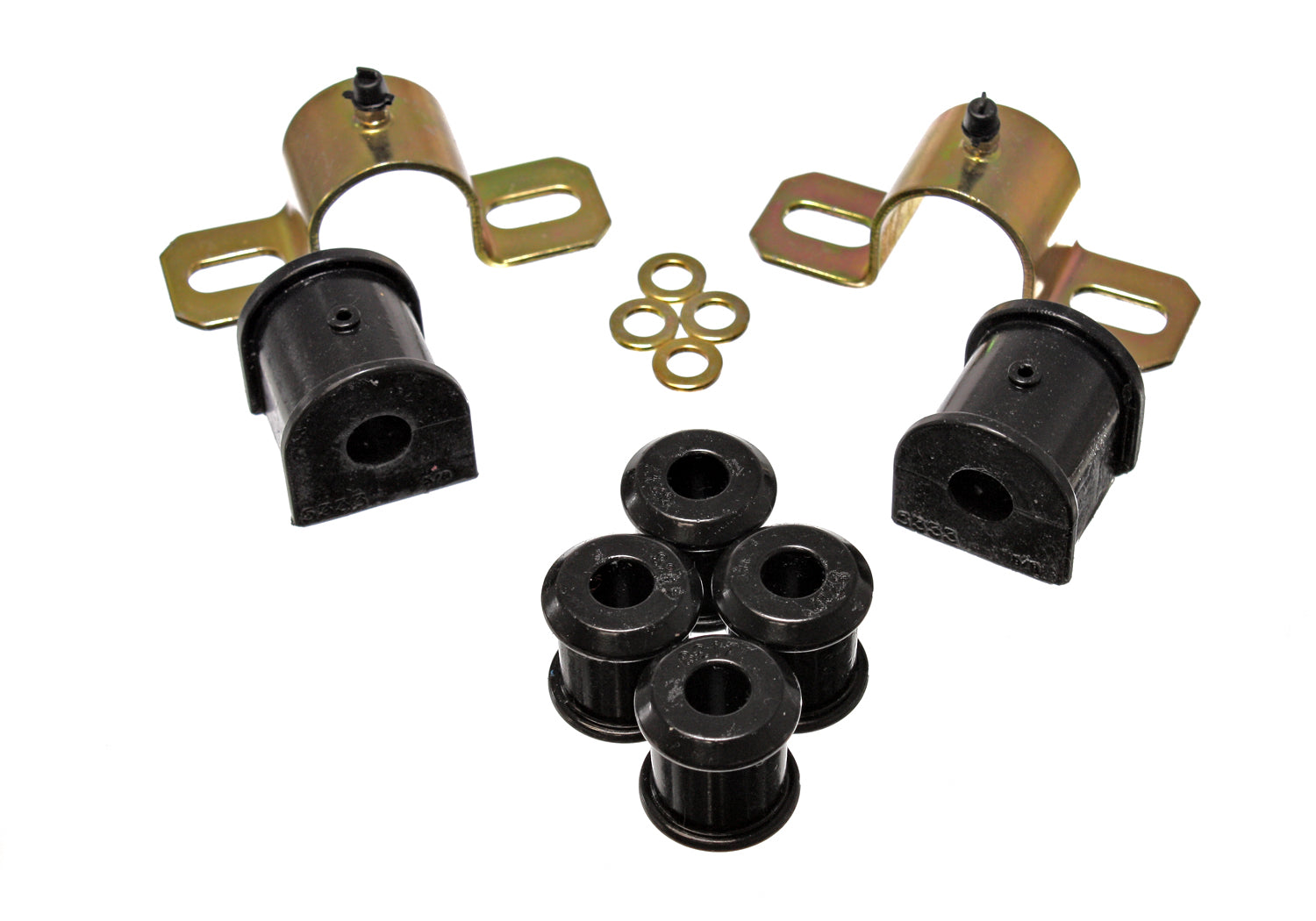 Sway Bar Bushing Set; Black; Rear; Bar Dia. 16mm; Performance Polyurethane; by Energy Suspension