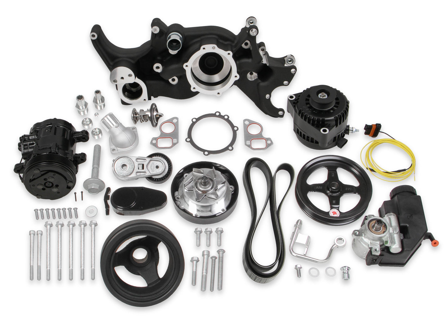 Holley Black Mid-Mount Complete Accessory System by Holley