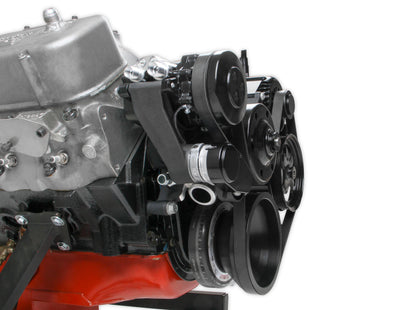 Big Block Chevy Mid-Mount Complete Accessory System- Black Finish by Holley