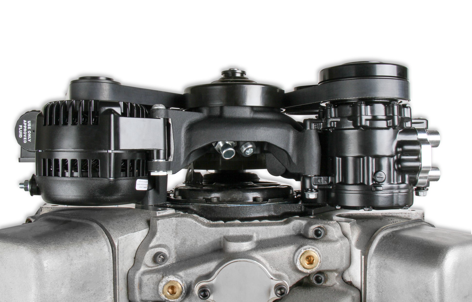 Big Block Chevy Mid-Mount Complete Accessory System- Black Finish by Holley