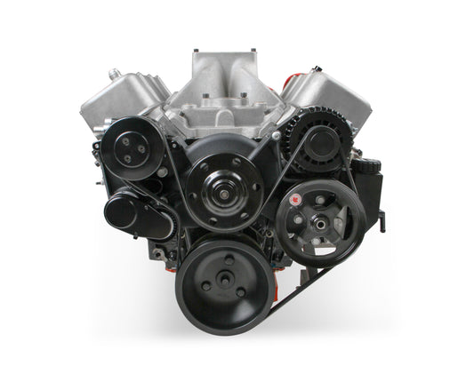 Big Block Chevy Mid-Mount Complete Accessory System- Black Finish by Holley