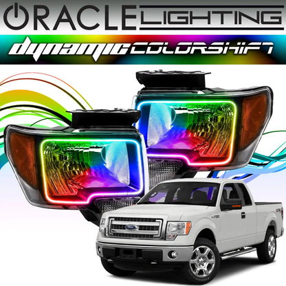 2009-2014 Ford F150/Raptor ORACLE Dynamic ColorSHIFT Headlight Halo Kit by ORACLE Lighting