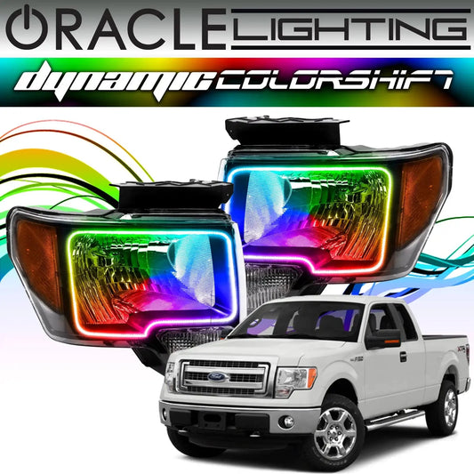 2009-2014 Ford F150/Raptor ORACLE Dynamic ColorSHIFT Headlight Halo Kit by ORACLE Lighting