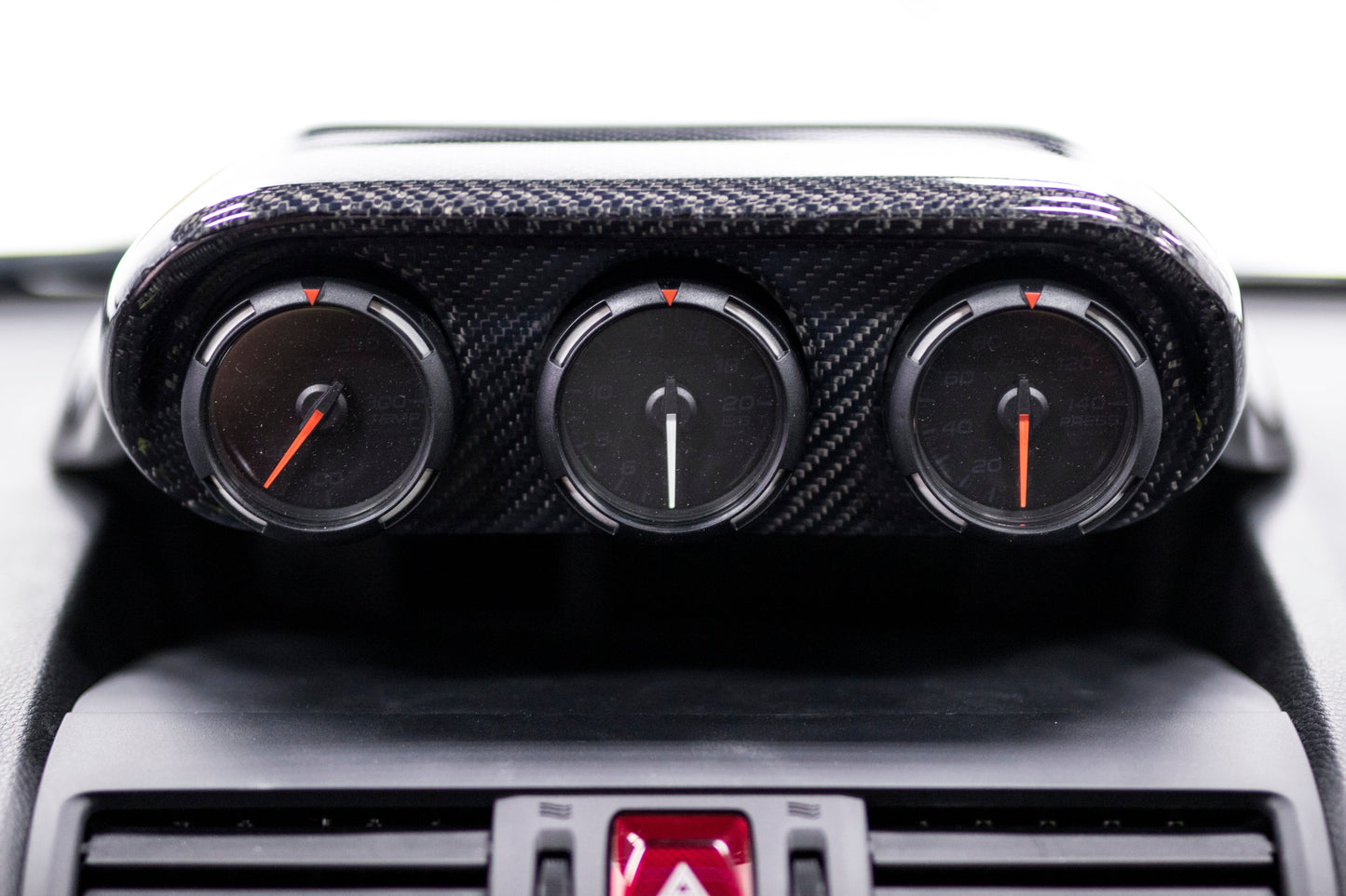OLM S-line Carbon Fiber 60mm Triple Gauge Pod - 2015-2021 Subaru WRX / STI / 2014-2018 Forester / 2013-2017 Crosstrek by OLM