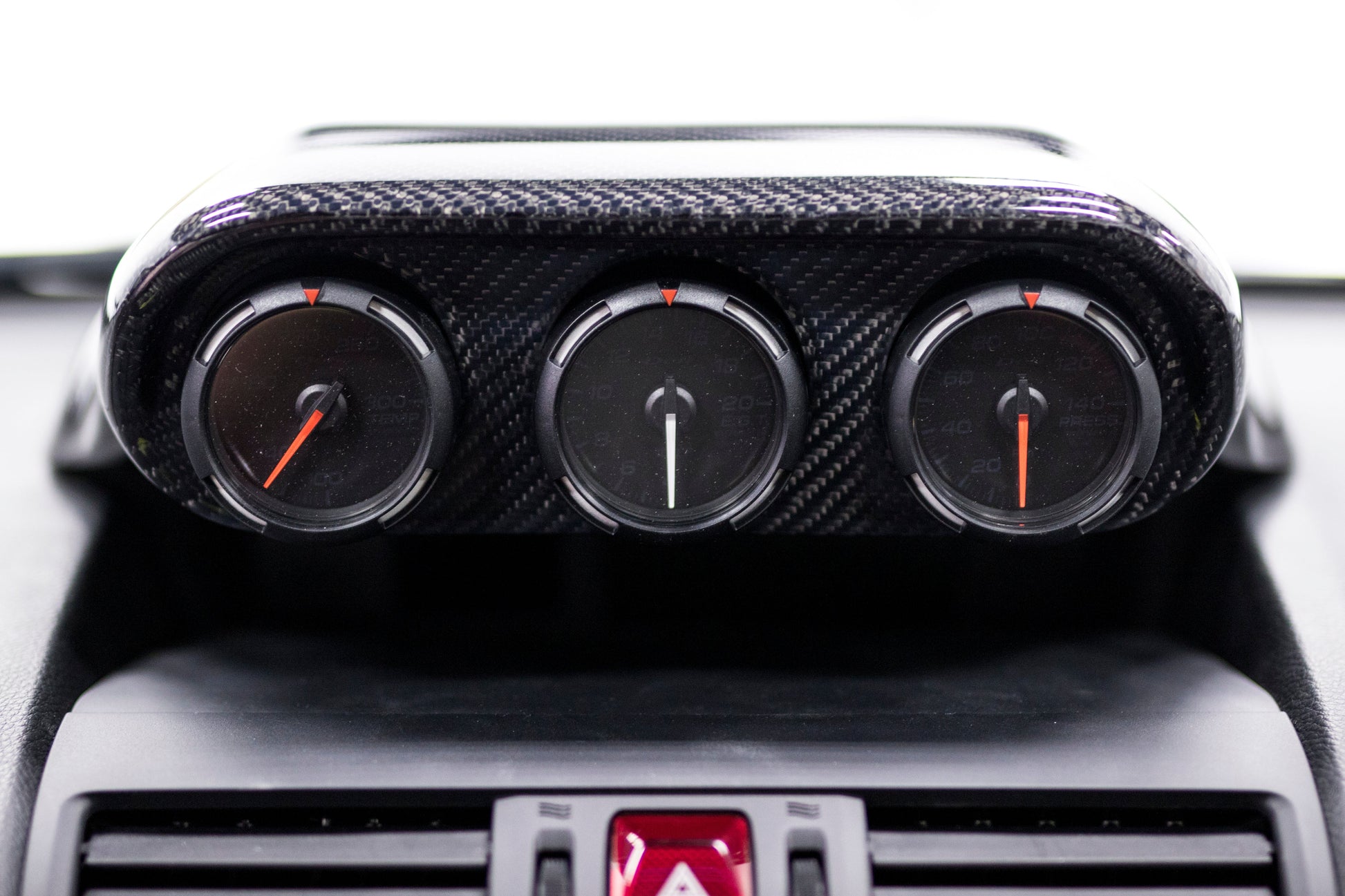OLM S-line Carbon Fiber 60mm Triple Gauge Pod - 2015-2021 Subaru WRX / STI / 2014-2018 Forester / 2013-2017 Crosstrek by OLM