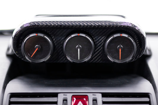 OLM S-line Carbon Fiber 60mm Triple Gauge Pod - 2015-2021 Subaru WRX / STI / 2014-2018 Forester / 2013-2017 Crosstrek by OLM