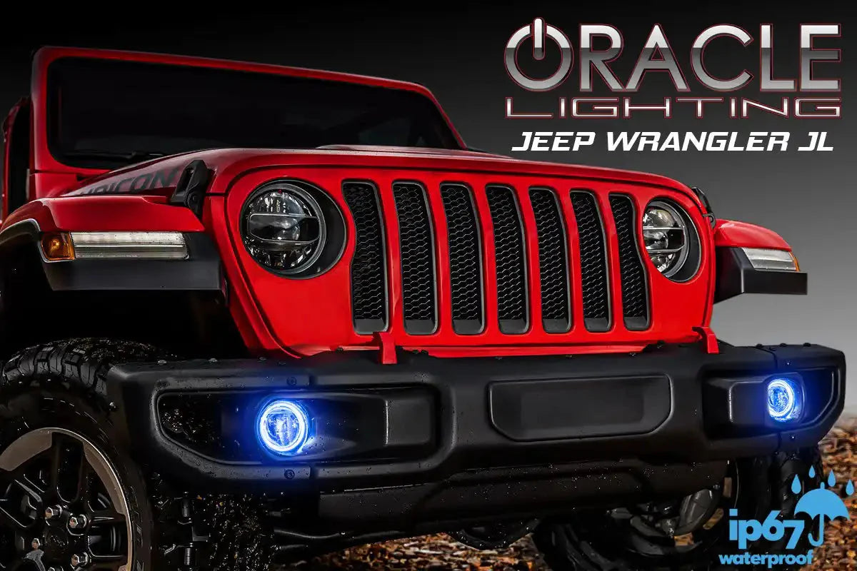 ORACLE Lighting 2018-2025 Jeep Wrangler JL LED Surface Mount Fog Light Halo Kit by ORACLE Lighting