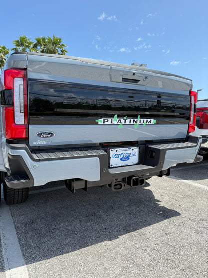 Platinum Tailgate Lettering Kit Fits 2025-2026 Ford Super Duty Platinum by Tufskinz.com