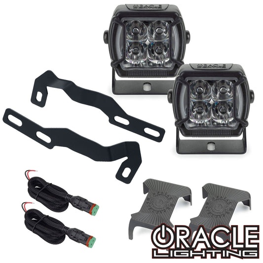 2016-2023 Toyota Tacoma (3rd Gen) A-Pillar Hood Mount Brackets w/ VEGA™ Series 4 Spotlights by ORACLE Lighting