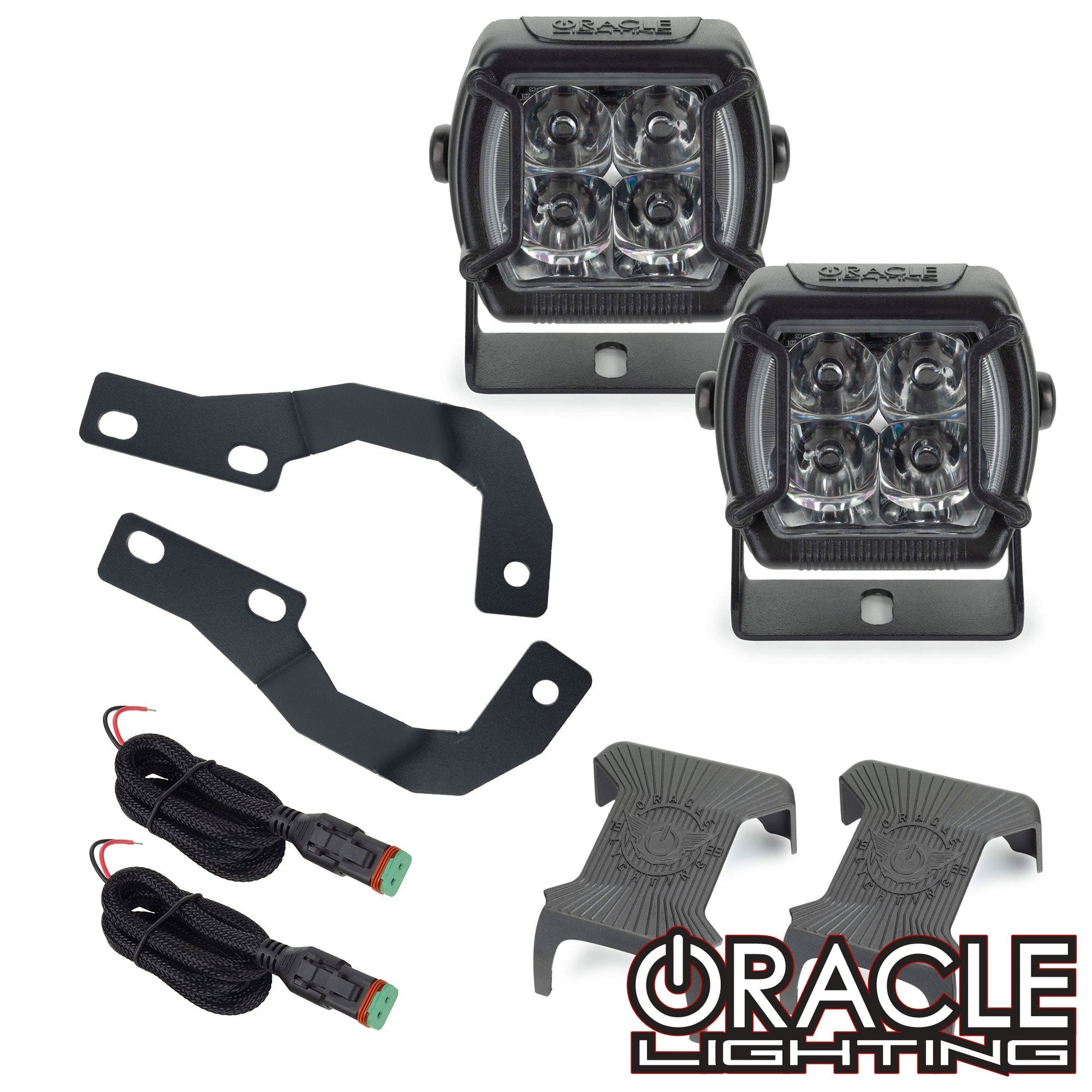 2010-2023 Lexus GX460 A-Pillar Hood Mount Brackets w/ VEGA™ Series 4 Spotlights by ORACLE Lighting