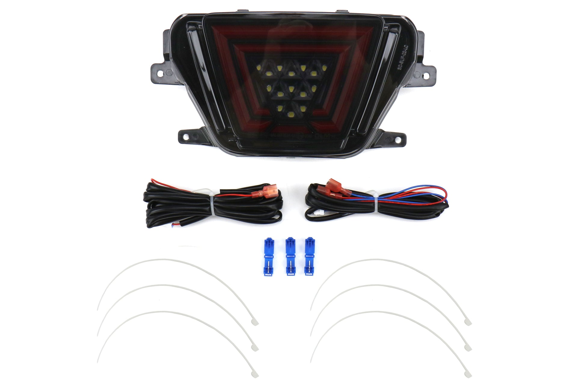 OLM V1 F1 Style Rear Brake / Fog / Reverse Light - Smoke Lens / Gloss Black Base / Red Bar) - 2020-2024 Toyota GR Supra by MYX Automotive