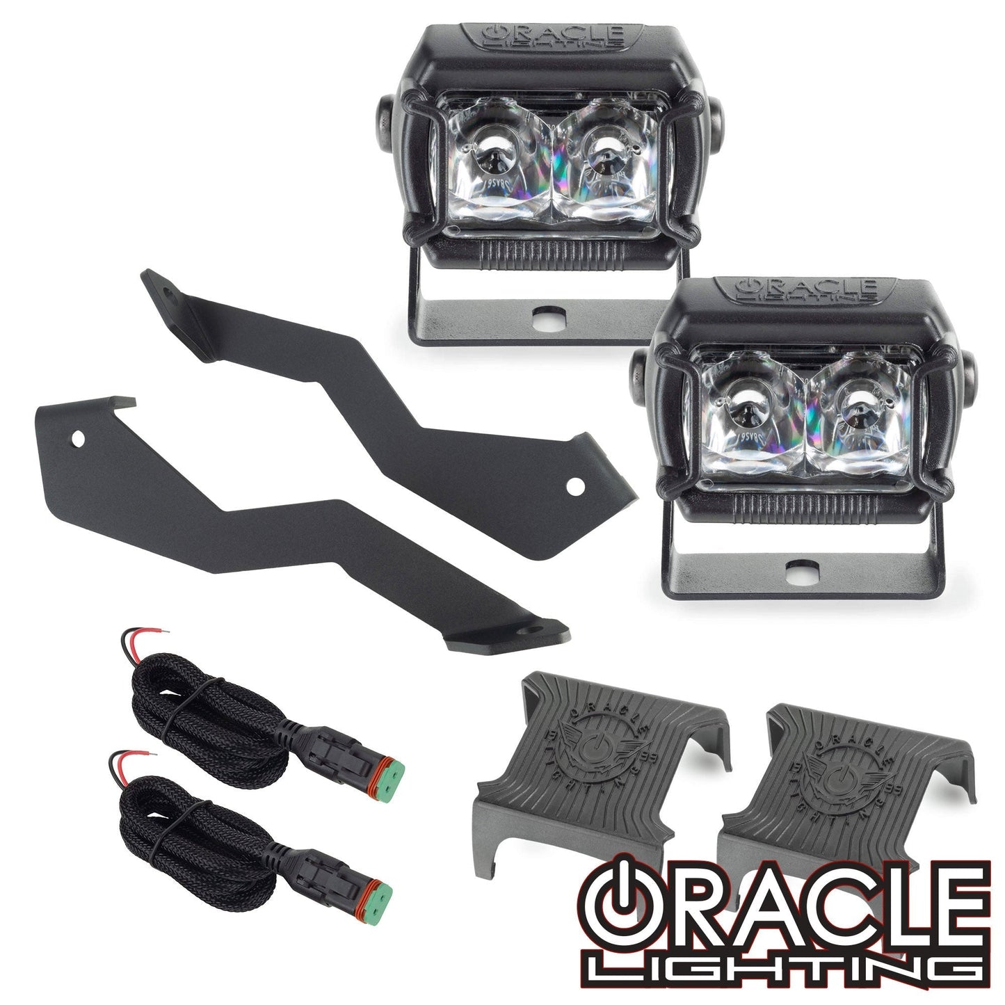 2004-2014 Ford F-150 / Raptor A-Pillar Hood Mount Brackets w/ VEGA™ Series 2 Spotlights by ORACLE Lighting