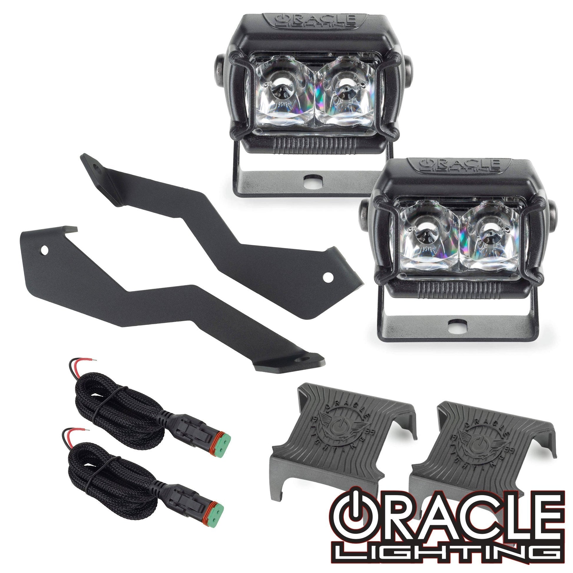 2004-2014 Ford F-150 / Raptor A-Pillar Hood Mount Brackets w/ VEGA™ Series 2 Spotlights by ORACLE Lighting