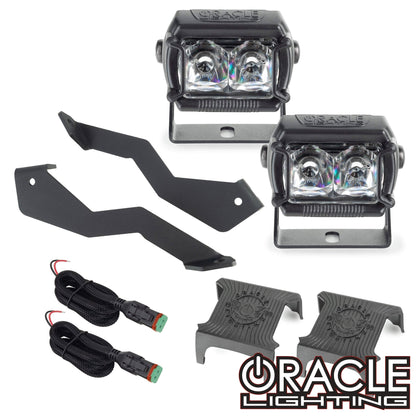 2004-2014 Ford F-150 / Raptor A-Pillar Hood Mount Brackets w/ VEGA™ Series 2 Spotlights by ORACLE Lighting