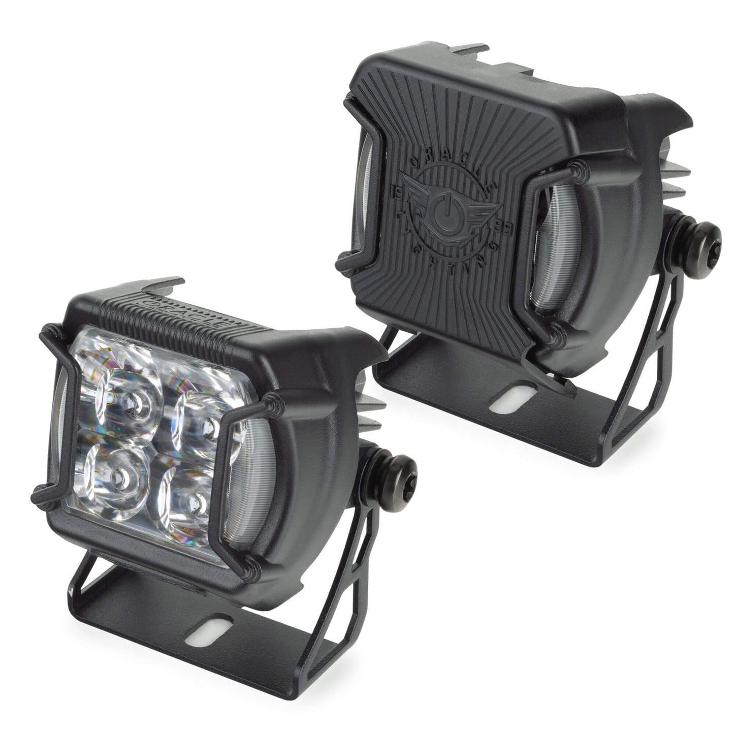 2004-2014 Ford F-150 / Raptor A-Pillar Hood Mount Brackets w/ VEGA™ Series 4 Spotlights by ORACLE Lighting