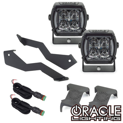 2004-2014 Ford F-150 / Raptor A-Pillar Hood Mount Brackets w/ VEGA™ Series 4 Spotlights by ORACLE Lighting