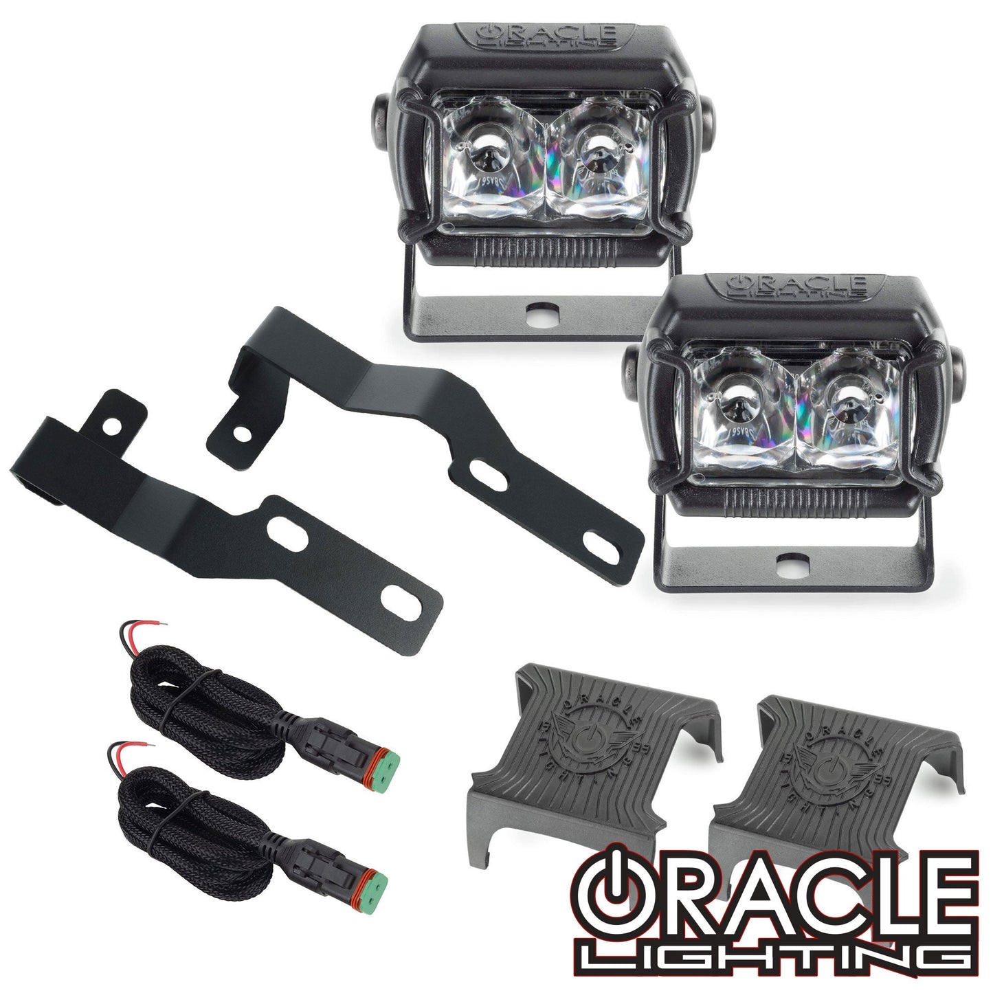 2005-2014 Toyota Tacoma A-Pillar Hood Mount Brackets w/ VEGA™ Series 2 Spotlights by ORACLE Lighting