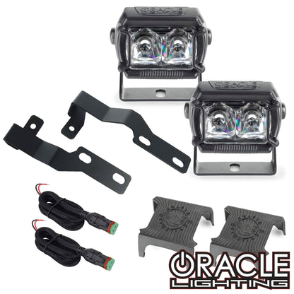 2005-2014 Toyota Tacoma A-Pillar Hood Mount Brackets w/ VEGA™ Series 2 Spotlights by ORACLE Lighting