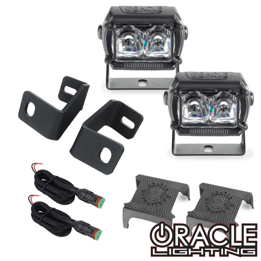 2015-2023 Ford F-150 A-Pillar Hood Mount Brackets w/ VEGA™ Series 2 Spotlights by ORACLE Lighting