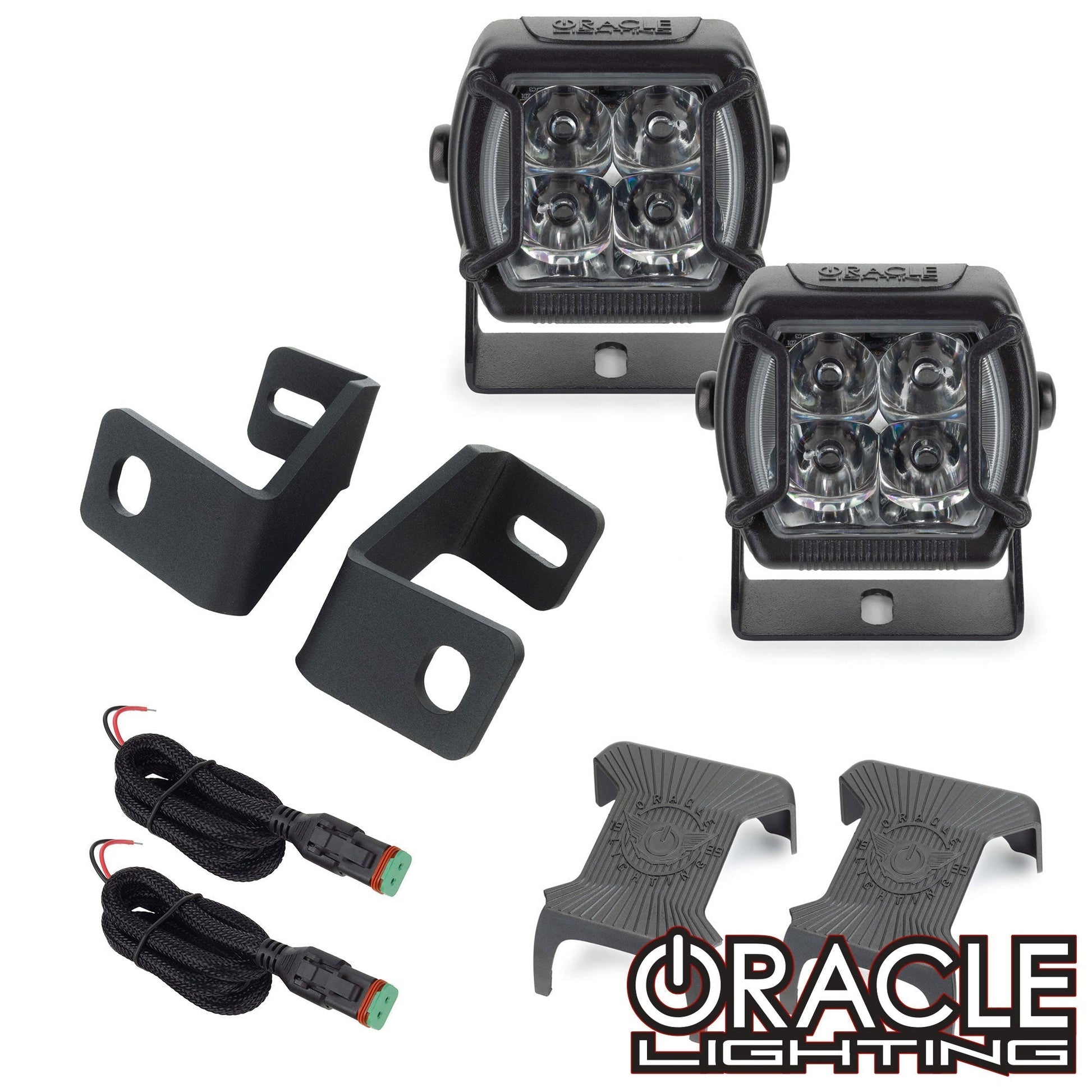 2015-2023 Ford F-150 A-Pillar Hood Mount Brackets w/ VEGA™ Series 4 Spotlights by ORACLE Lighting