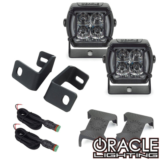 2015-2023 Ford F-150 A-Pillar Hood Mount Brackets w/ VEGA™ Series 4 Spotlights by ORACLE Lighting