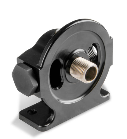 Billet Remote Oil Filter Mount Kit, Black Anodized, 10 AN O-Ring Ports by Earl's Performance